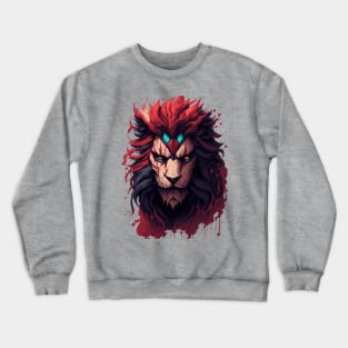 "Regal Resilience: Brave Lion Head Attire" Crewneck Sweatshirt